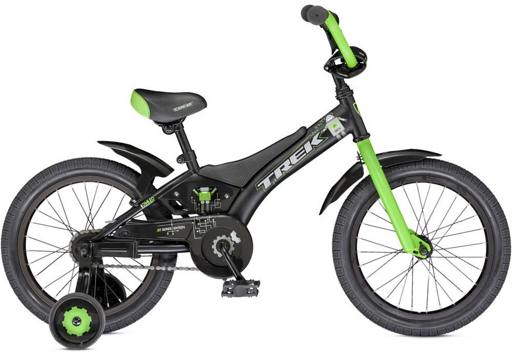 Велосипед TREK Jet 16 Boys (черно-зеленый)